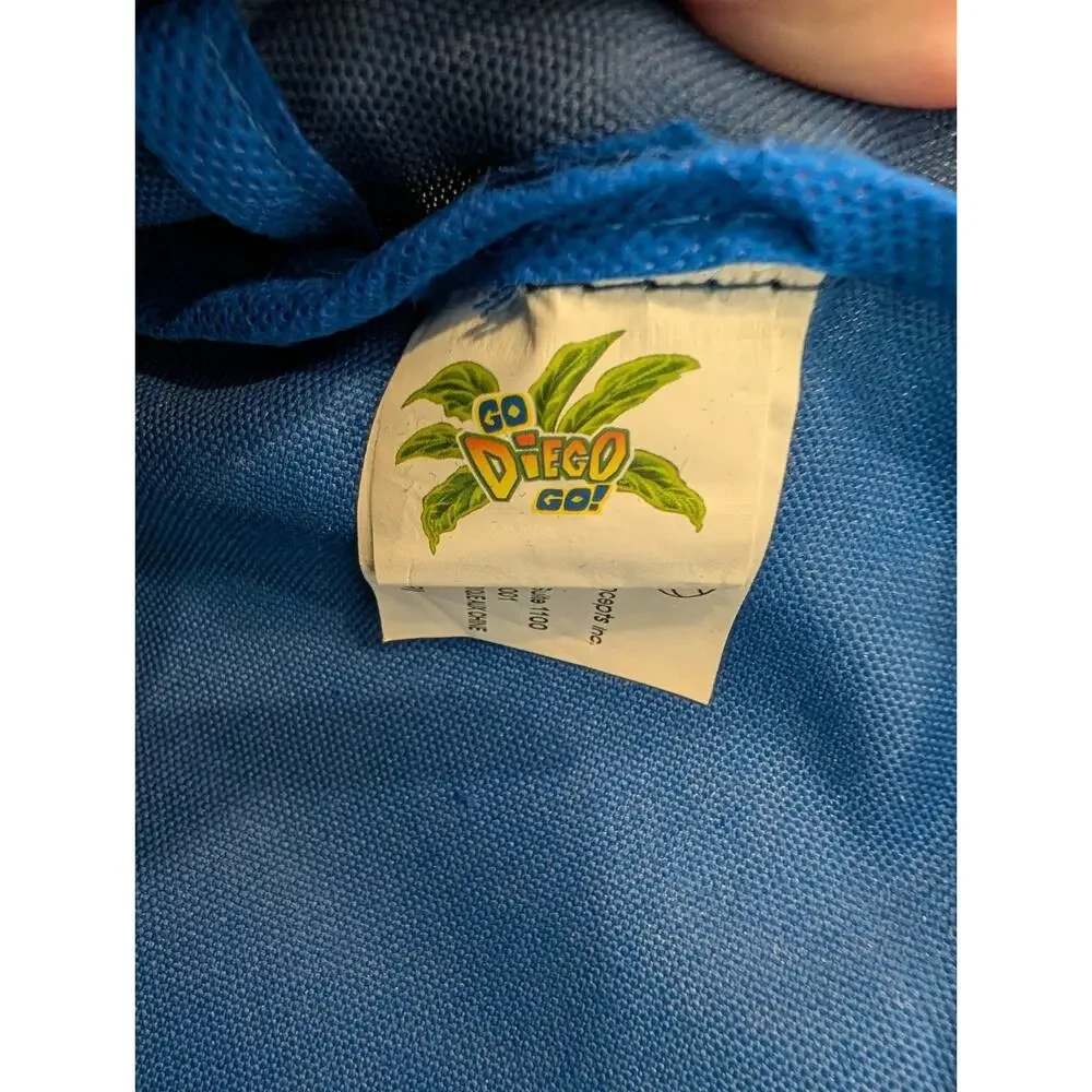Go Diego Go Rolling Backpack Save The Elephant To The Rescue Blue Orange VTG...